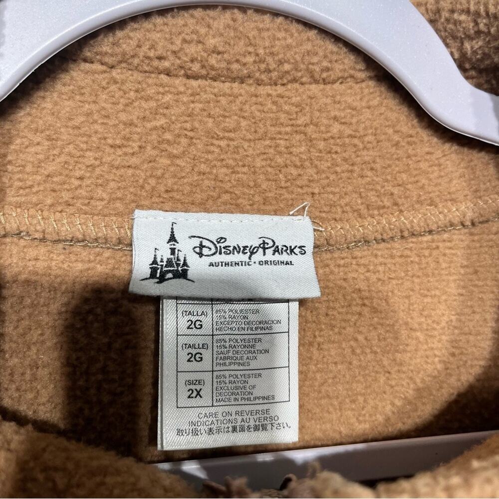 Disney Parks Disneyland Resort Women’s Fleece Beige Full Zip Sweatshirt Size 2X - Picture 9 of 13